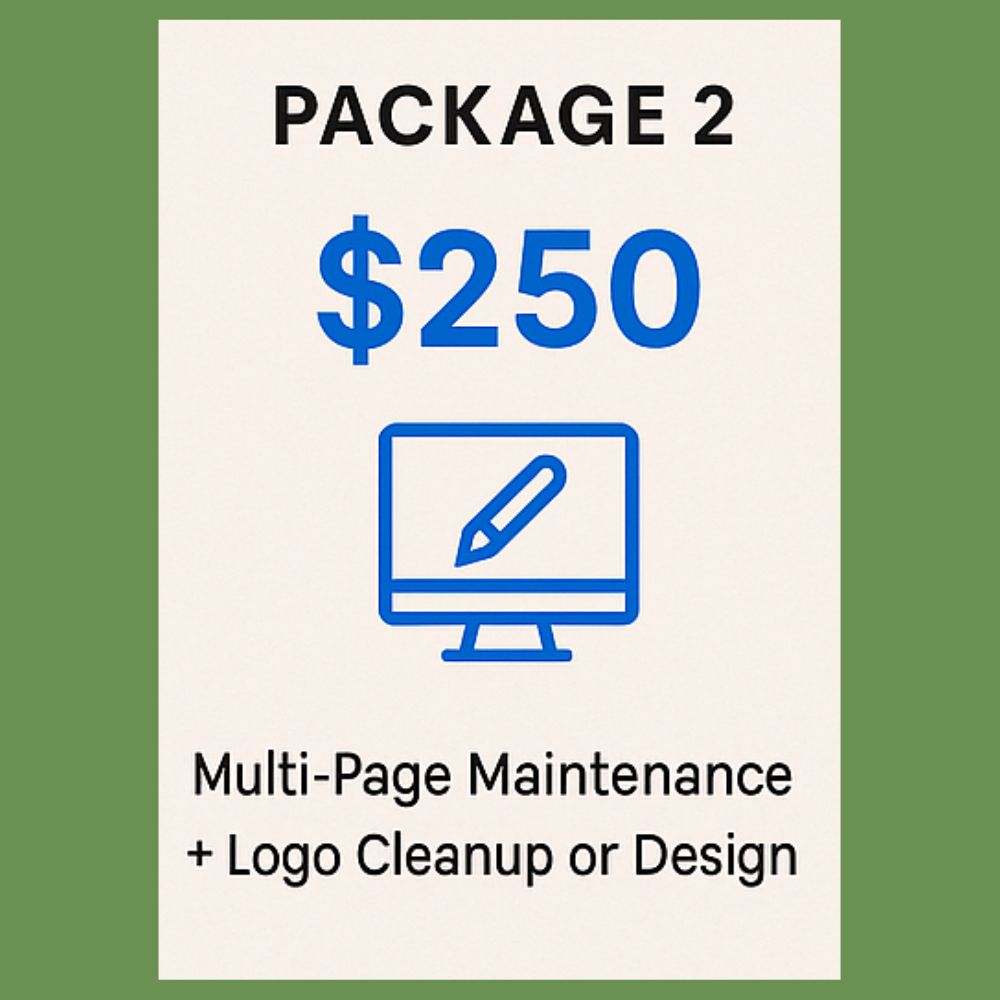Website Package 2 – Multi Page + Logo Cleanup